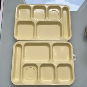 Vintage Dallasware Yellow Cafeteria Trays